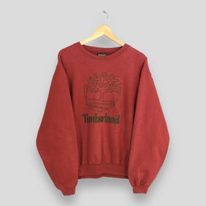 Timberland スウェット90s Vintage 90s Timberland Sweatshirt Embroidered Spellout Logo