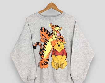 Vintage Winnie The Pooh Tigger Sweatshirt Large Pooh Bear Honey Cartoon Walt Disney Pullover Pooh Disneyland Crewneck Pooh Friends Jumper M