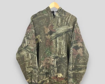 ヴィンテージ モッシーオーク カモフラージュ フーディー スウェットシャツ 2XL アウトドア カモフラージュ リアルツリー ハンティング クルーネック フォレスト カモフラージュ ジャンパー ミリタリー セーター 2XL