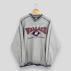Sudadera vintage del equipo Wallace NASCAR Racing, jersey grande bordado Wallace Miller Lite Racing, suéter Rusty Wallace Driver Chase, talla L