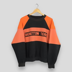 Vintage 90s Benetton Racing Team Multicolor Sweatshirt Large Benetton Formula One Racing Crewneck United Colors of Benetton Sweater Size L