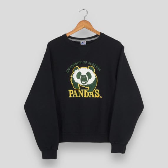 Vintage University of Alberta Black Sweatshirt Small University Alberta Pandas Embroidery Logo Jumper Alberta Pandas Basketball Sweater S