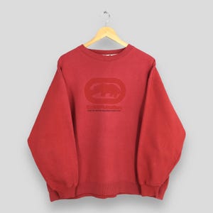 Vintage 90s Ecko Function Red Sweatshirt Large Ecko Unlimited Jumper Ecko Jeans Pullover Ecko Hip Hop Baggy Sweater Ecko Crewneck Size L