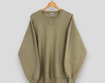 1990s russell front V sweatshirt ベージュ　L 1990s russell front V sweatshirt ベージュ L - メルカリ