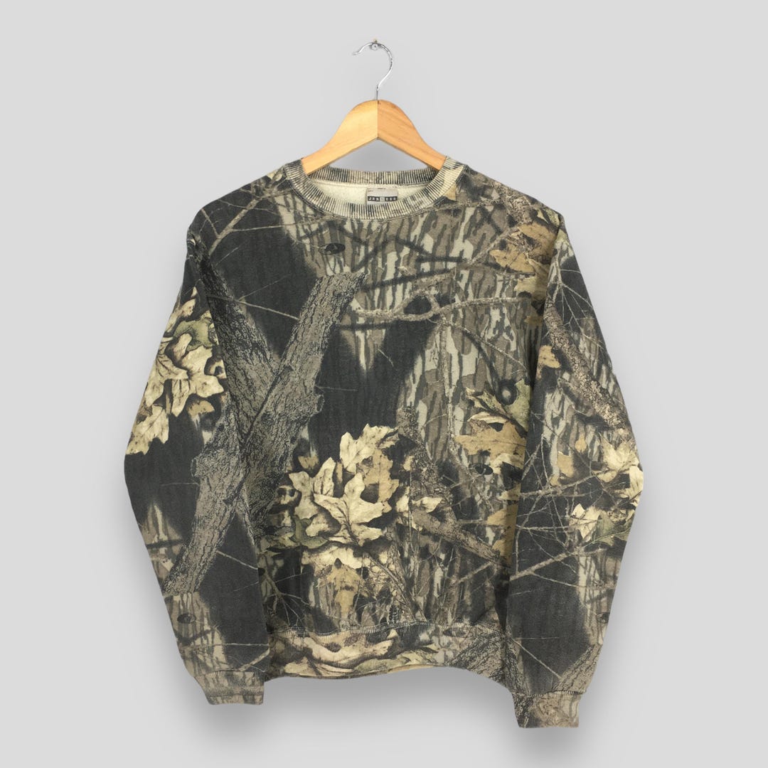 Vintage 90s Jerzees Outdoors Mossy Oak Camo Sweatshirt Small