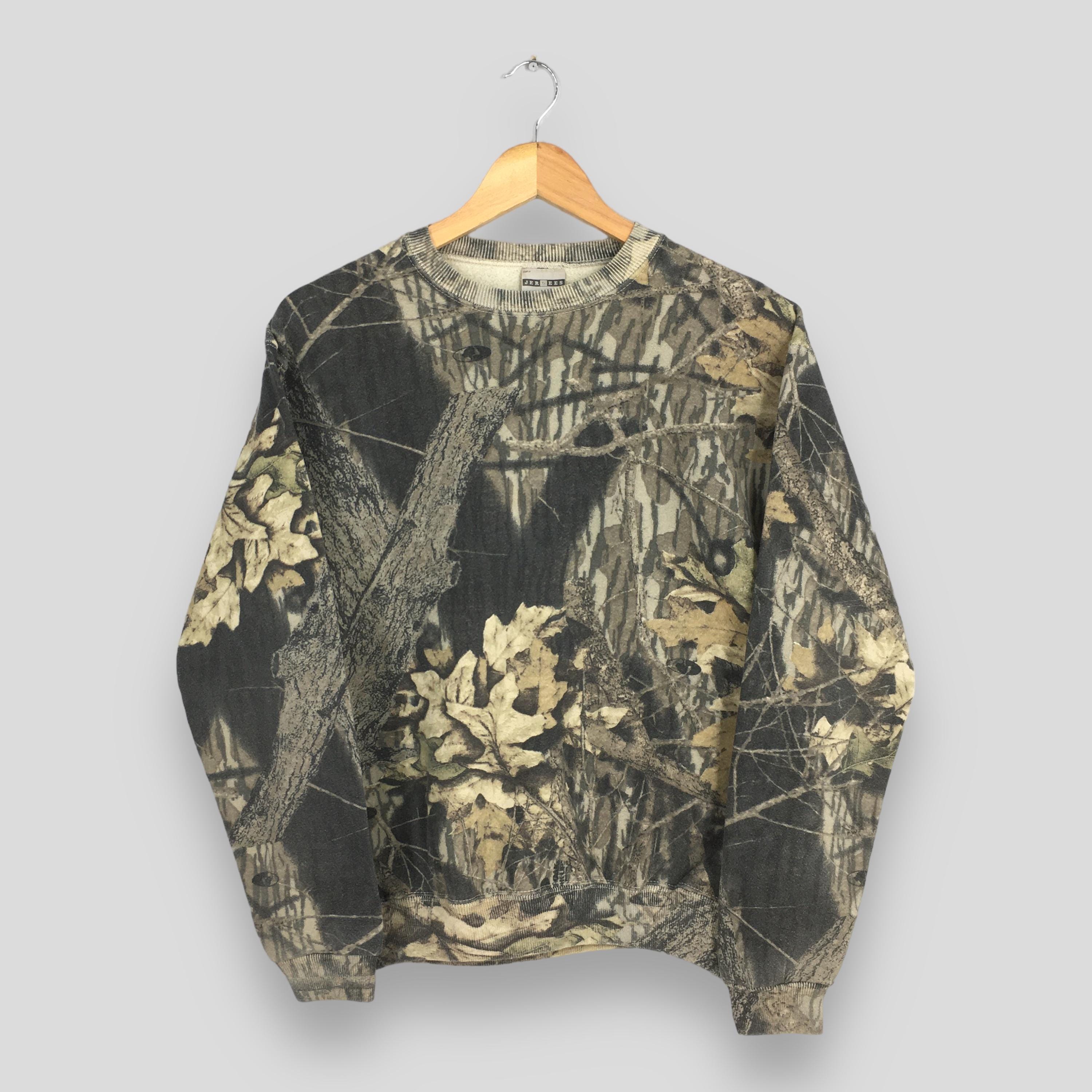 Vintage 90s Jerzees Outdoors Mossy Oak Camo Sweatshirt Small