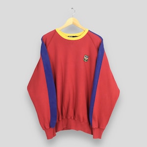Vintage 90s Polo Ralph Lauren Uni Crest Red Sweatshirt Large Ralph Lauren Logo Crewneck Polo Double RL Ralph Lauren Jumper RL Polo Sweater L