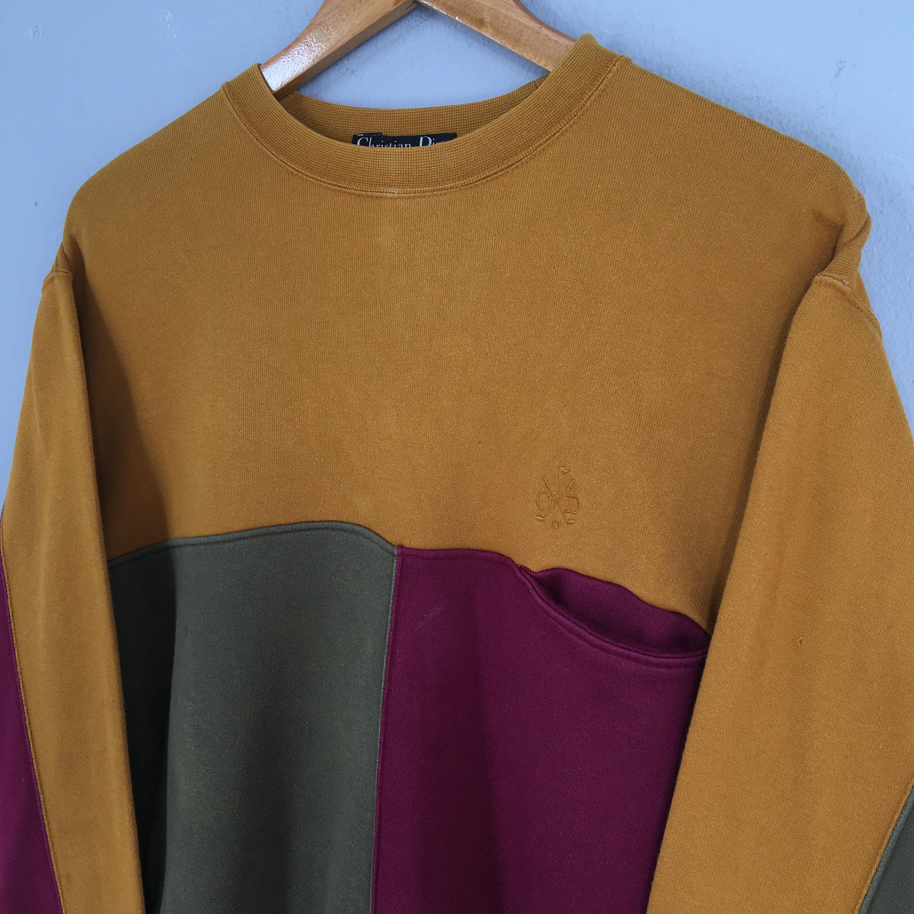 Vintage 90s Christian Dior Monsieur Multicolor Sweatshirt Large CD