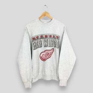 Vintage Detroit Red Wings NHL Sweatshirt Large Red Wings Printed Crewneck Detroit Red Wings National Hockey Jumper Red Wings Sweater Size L
