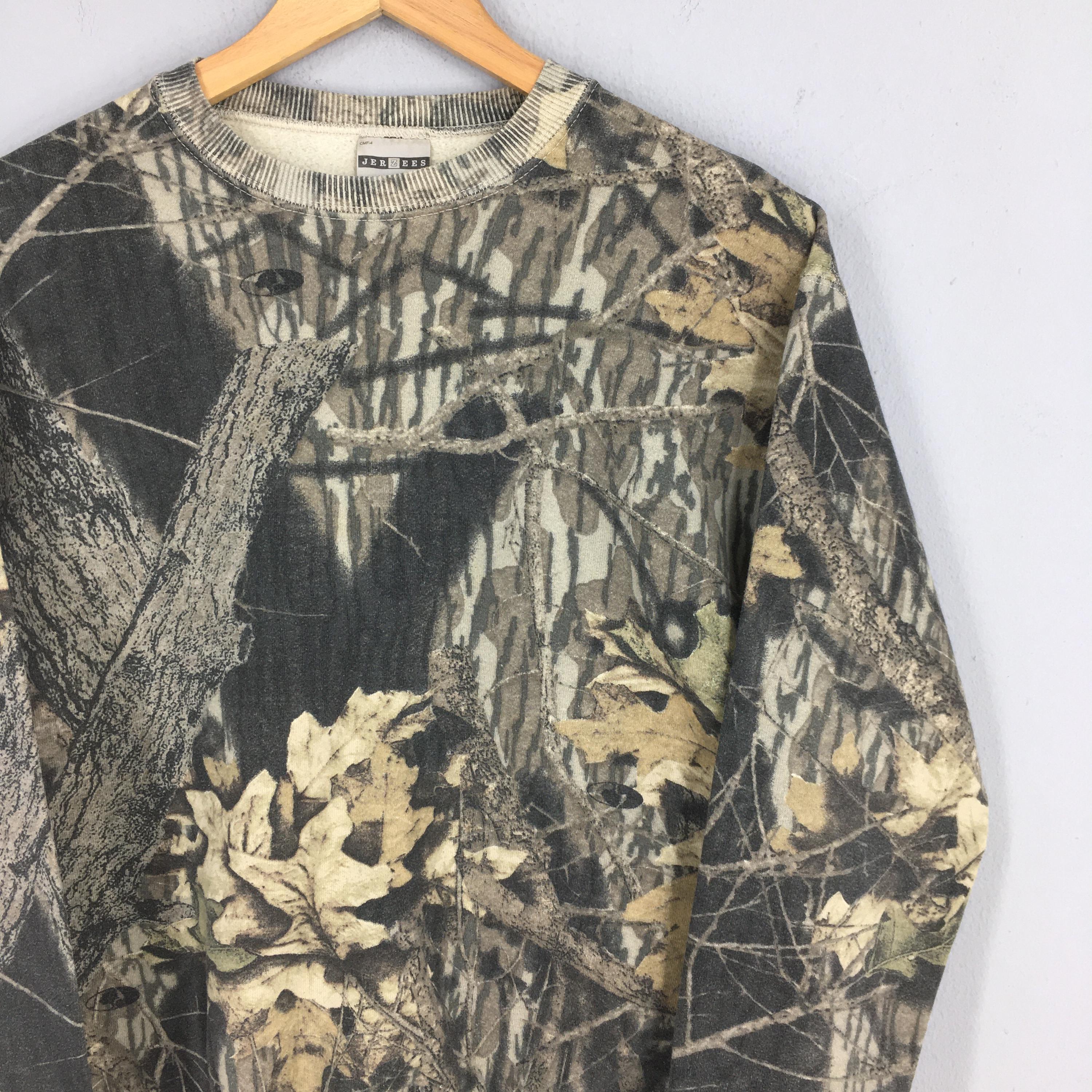 Vintage 90s Jerzees Outdoors Mossy Oak Camo Sweatshirt Small