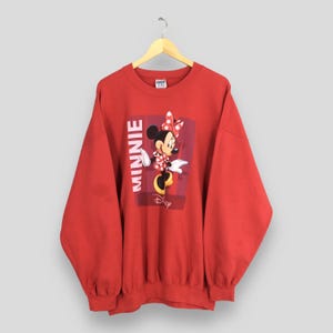 Vintage Minnie Maus Sweatshirt 2XLarge Minnie Maus Zauber Gedruckt Pullover Walt Disney Minnie Pullover Micky Maus Cartoon Pullover 2XL