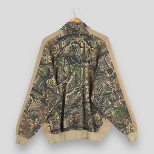 Vintage Cabelas Mossy Oak Camo Sweatshirt XLarge Outdoor Camouflage Real Tree Hunting Crewneck Mossy Printed Forest Leaf Military Sweater XL image 6