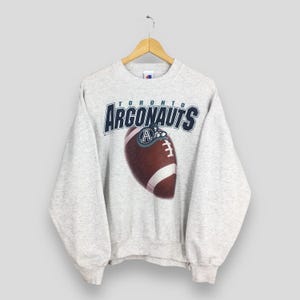 Vintage Toronto Argonauts CFL Sweatshirt Large Toronto Football Printed Crewneck Canada Football Argonauts Jumper Super Bowl Sweater Size L