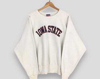 Kids Vintage 1960s Iowa State Color Flock Print Sweatshirt