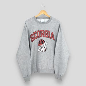 Vintage 90s Champion NCAA Georgia Bulldogs Sweatshirt Large Georgia University Printed Pullover Georgia Bulldogs Jumper Bulldogs Sweater L