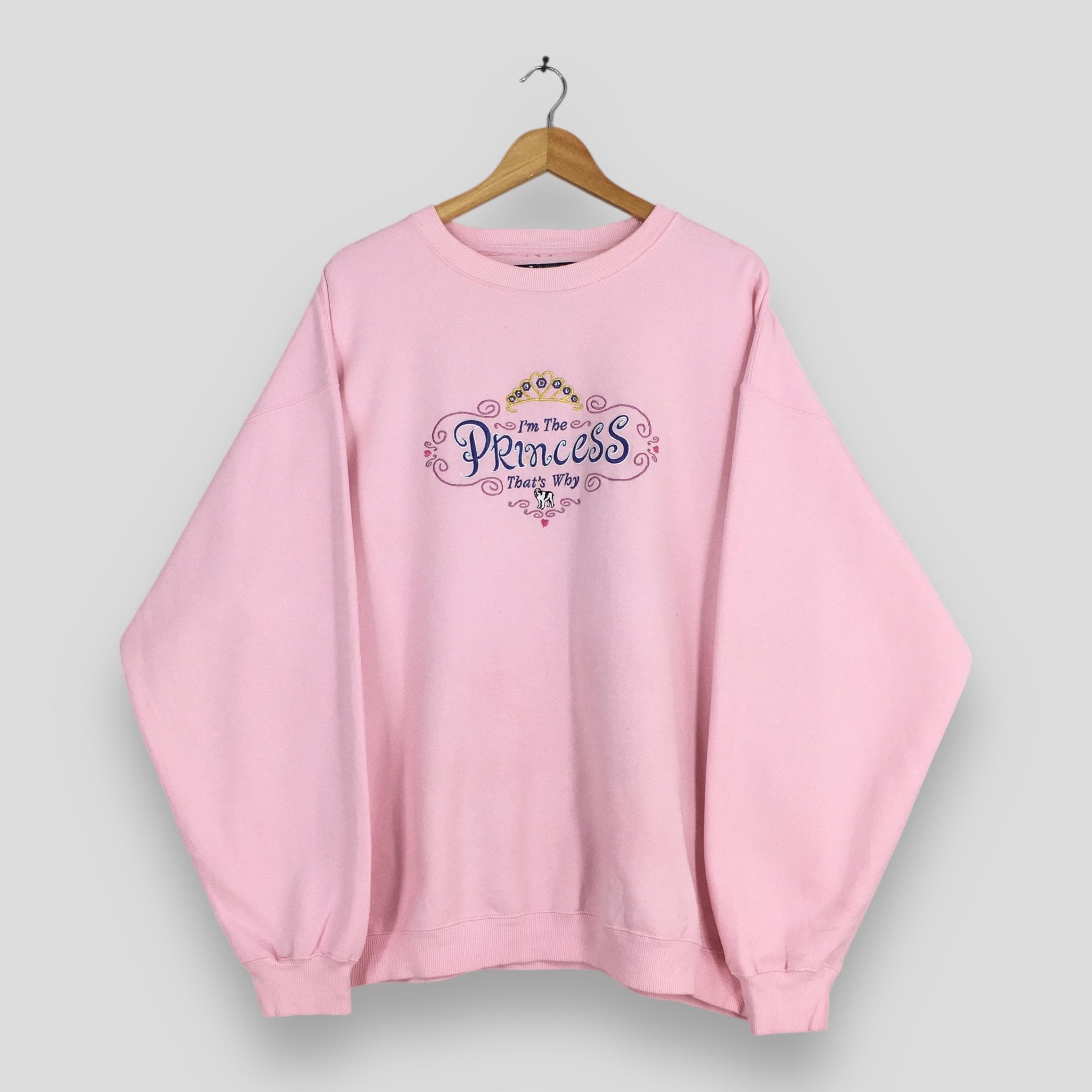 Vintage 90s Big Dogs Pink Women Sweatshirt 2xlarge I'm the