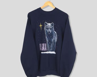 Vintage Artisans Sunschein Designs Deer Animal Sweatshirt Xlarge