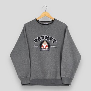 Vintage 90s Grumpy Dopey 7 Dwarfs Sweatshirt Medium Grumpy Happy Face Pullover Grumpy Cartoon Embroidery Jumper Disney Snow White Sweater M