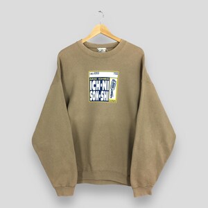 Vintage 90&#39;s Ich.Ni Son.Shi Japanese Rock Music Sweatshirt XLarge 1995 Mic Chec Clothing Company Dj Techno Rapper Japan Musical Crewneck XL