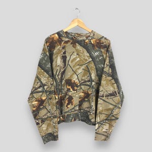 楽天 送料無料にならない Outdoors Jerzees 90s Vintage Mossy Sweatshirt Camo Oak トップス