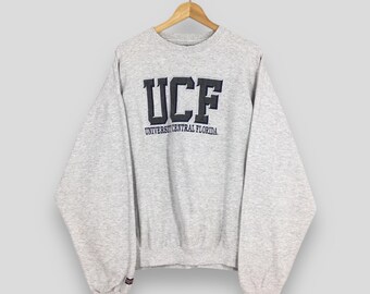 Sudadera vintage de la Universidad de Florida Central (XL) con cuello redondo y estampado de los Central Michigan Knights de la NCAA, talla XL
