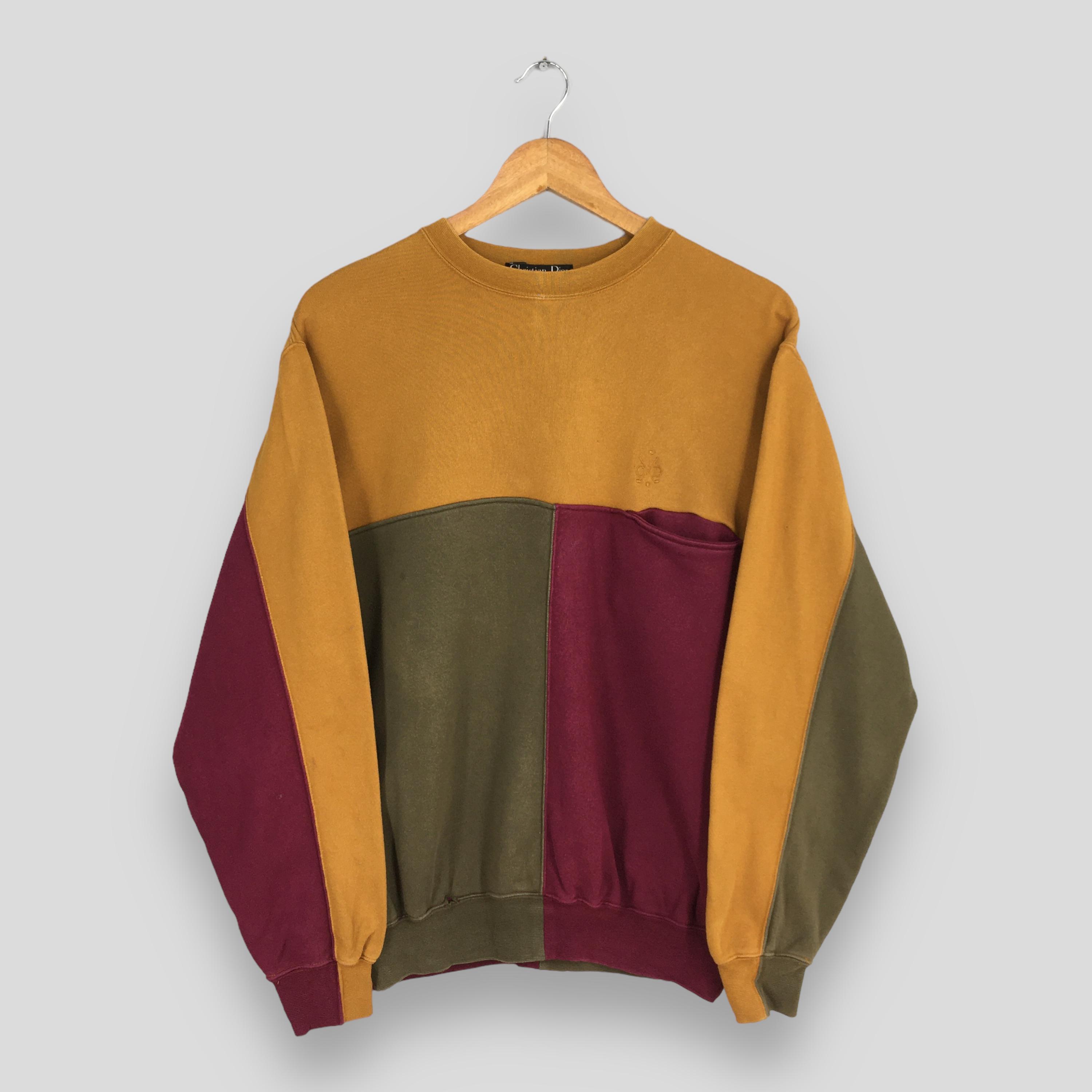 Vintage 90s Christian Dior Monsieur Multicolor Sweatshirt Large CD