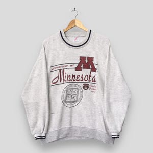 Vintage 90s University Of Minnesota Sweatshirt XLarge Minnesota University Printed Logo Jumper Minnesota Golden Gophers NCAA Sweater Size XL