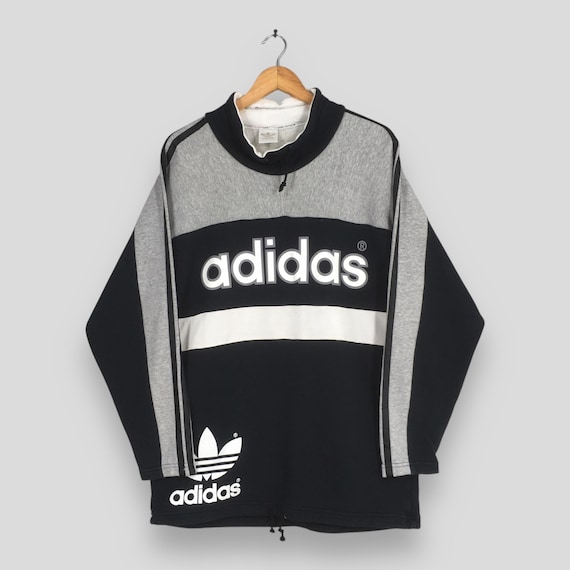 Vintage 90s Adidas Trefoil Multicolor Sweatshirt Large Adidas