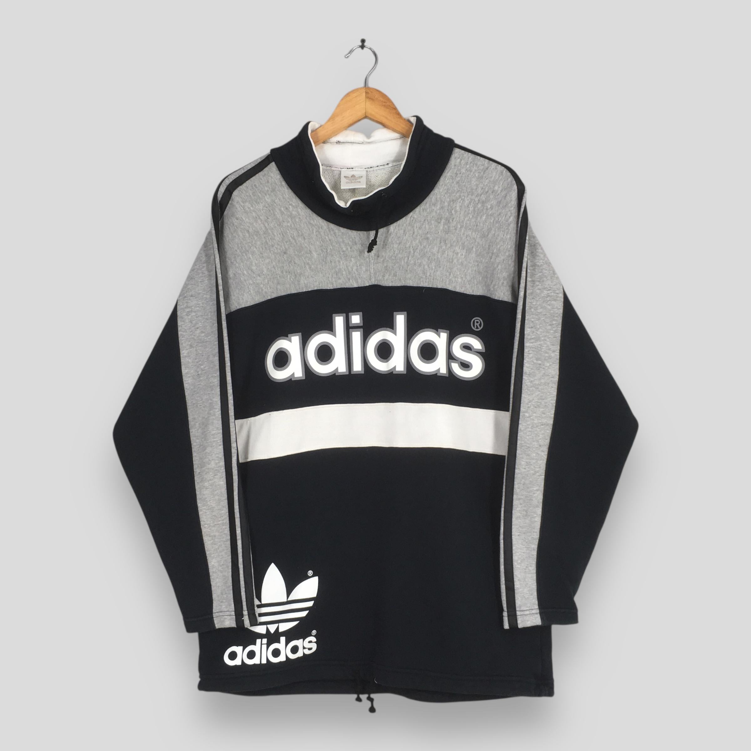 old adidas JVCロゴ Vintage 90s Adidas Trefoil Multicolor Sweatshirt Large Adidas