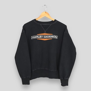 Vintage Harley Davidson Real Mccoys Japan Black Sweatshirt Medium Harley Davidson Logo Hog Chopper Jumper Harley Davidson Biker Sweater M