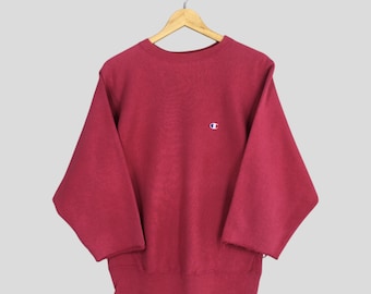Vintage Champion Reverse Weave Red Sweatshirt Large 80s Champion