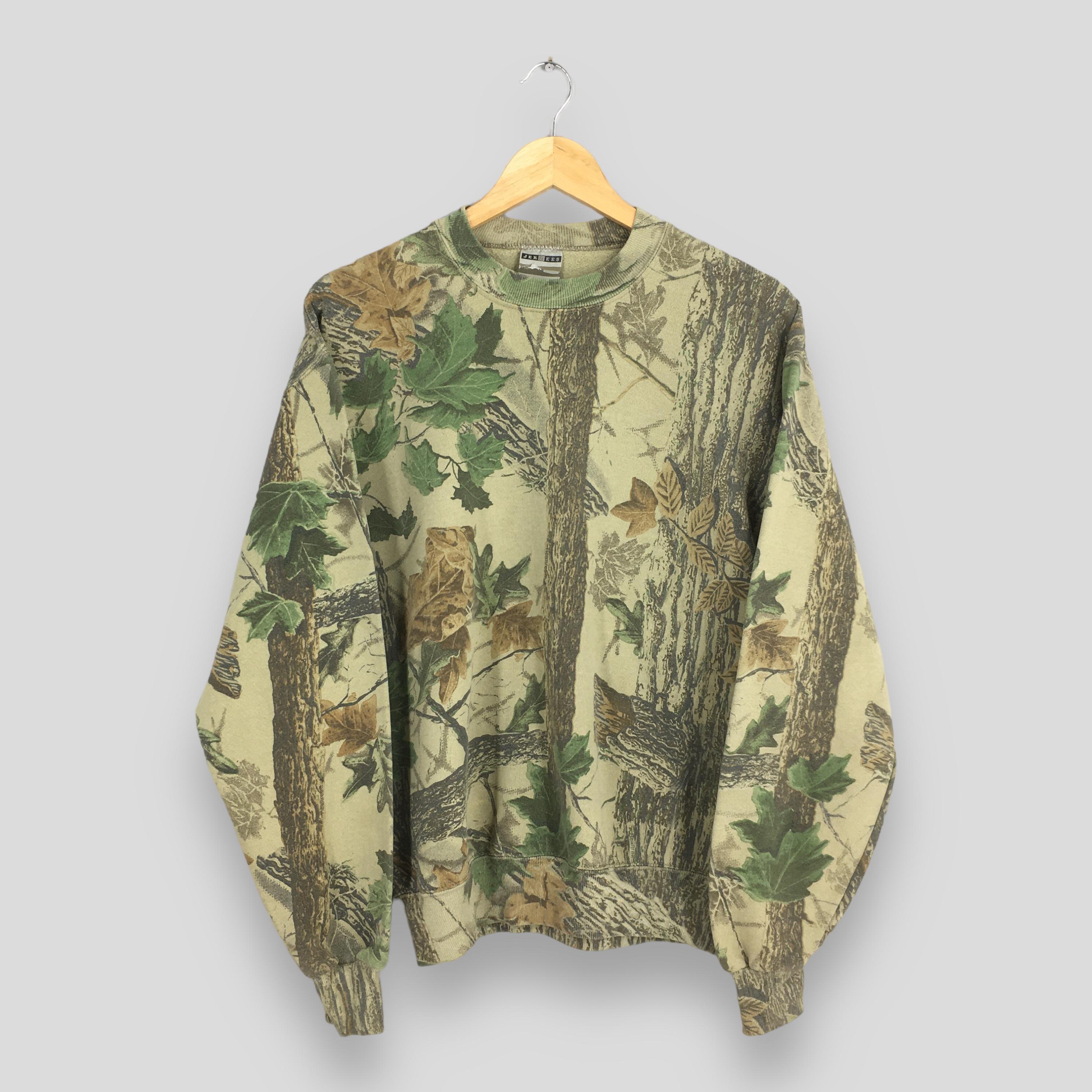トップス 90s jerzees mossy oak real tree sweat m Vintage 90s Jerzees Outdoors CAMO SWEATSHIRT Zip 2XL