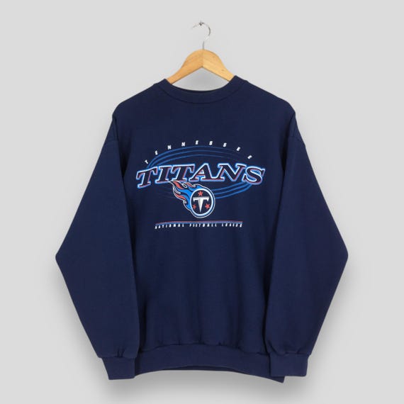 Vintage Tennessee Titans NFL Blue Sweatshirt Large Tennessee Titans Printed Crewneck Tennessee Titans National Football League Sweater L