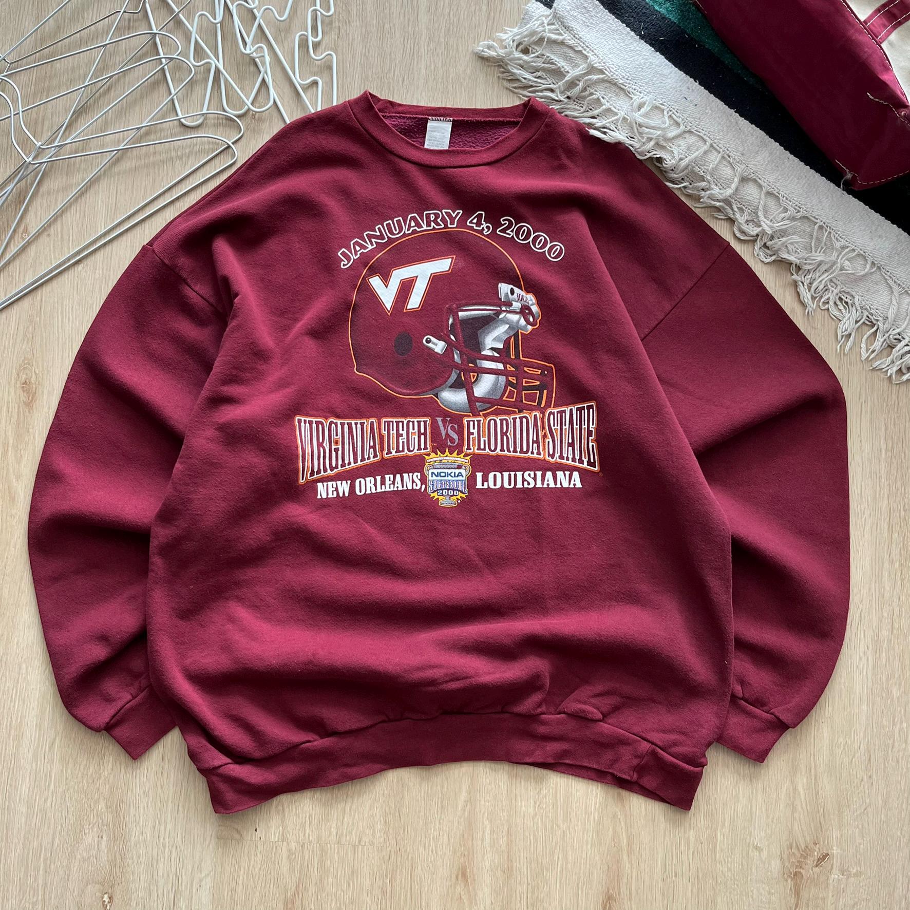 Vintage Virginia Tech Hokies Red Sweatshirt 2xlarge Virginia Tech