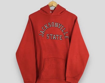 Vintage Jacksonville State University Hoodie Sweatshirt Large Jacksonville State Printed Pullover Jacksonville Gamecocks NCAA Sweater Size L