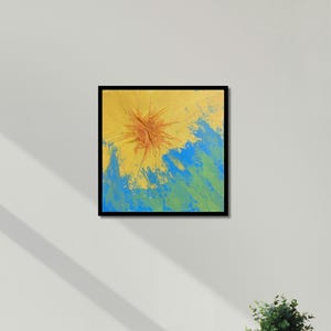 La carte au trésor - peinture acrylique abstraite 25x25cm (2025)