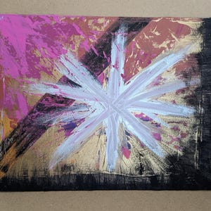0209D - peinture acrylique abstraite 30x24cm (2025)