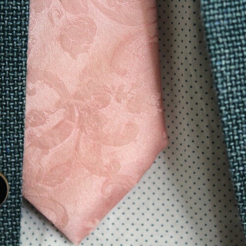 Warm Blush Floral shops Pure Silk Necktie - Hand Dyed