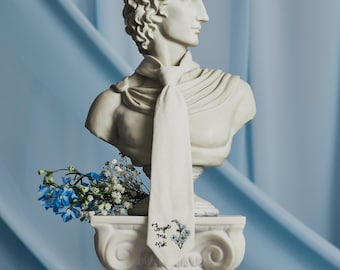 Tanner Fletcher | Embroidered Forget me Not Necktie | Happily Ever After Collection
