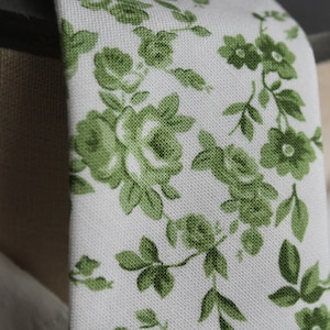 Sage Green and white Floral Necktie