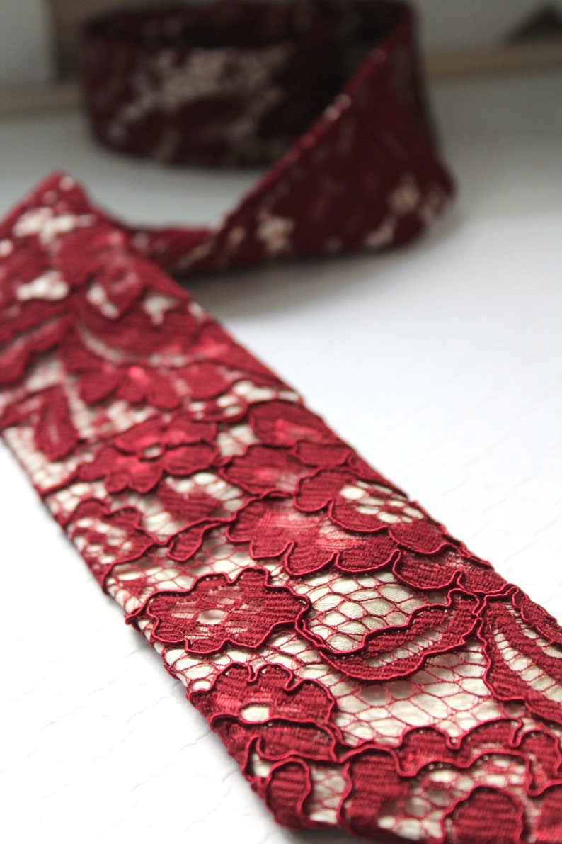 burgundy and gold necktie