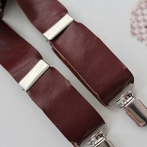 Raw Leather Brown Suspenders by Handsome and Lace Toronto