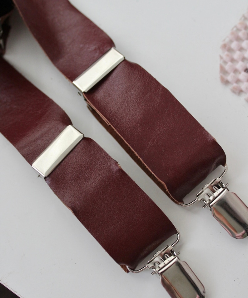 Raw Leather Brown Suspenders by Handsome and Lace Toronto