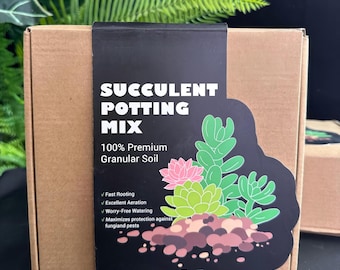 2.5lb/5lb Succulent Soil Mix – Fast Rooting, Draining Potting Mix for Cactus, Succulents, Well Draining Soil for Indoor & Outdoor Plants