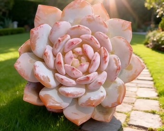 Echeveria Pink Peony Succulent Plant – Rare Live Succulent, Easy Care Indoor Outdoor Houseplant, Colorful Succulent Gift for Plant Lovers