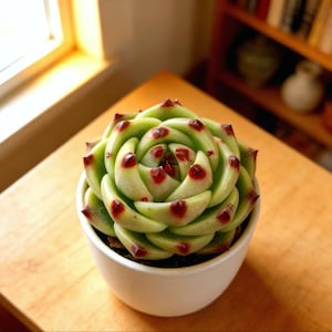 Echeveria ‘Blue Dragon’ Live Succulent Plant | Compact Rosette Indoor Plant for Modern Home & Office Decor