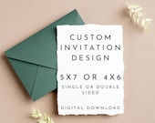 Custom Invitation Design: Birthday, Shower, or Event (Digital Download, Printable)