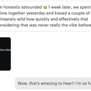May include: A screenshot of a text message conversation. The text includes a message from "Sally" and a response. The image also shows a profile picture and a notification that someone started following.