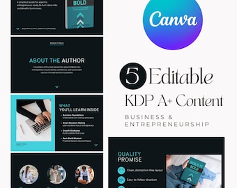 Amazon A Plus Content Canva Template for Business Book KDP, Editable A Plus Design for Entrepreneurs, Digital Amazon Listing