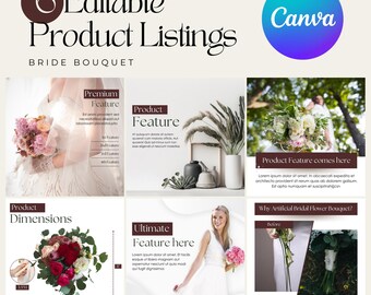 Bride Bouquet Wedding Listing Templates | Wedding, Bridesmaid, Bride Groom,  Bride to be| Works on Amazon, eBay, Etsy, Walmart, Shopify, Bol